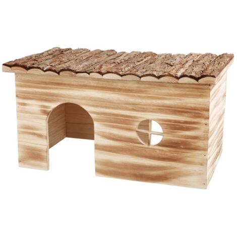 Maison grete, 2 sorties, en bois d'écorce/flammée 45 × 24 × 28 cm (1/2)