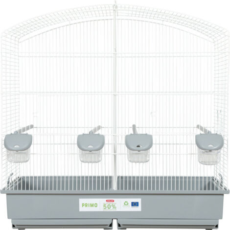 Cage Familly blanche gris 70 x 40 x 70cm de hauteur pour oiseaux - zolux (1/3)