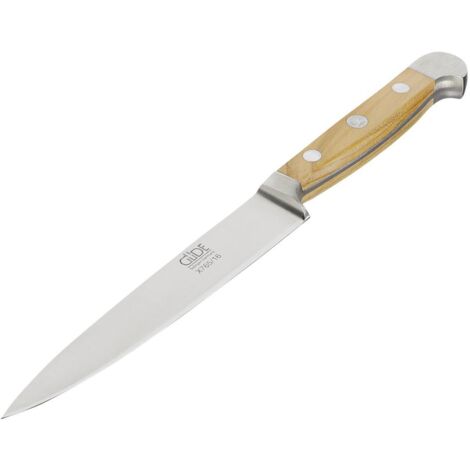Güde Alpha Couteau de Cuisine Manche Bois d'Olivier 16 cm (1/2)