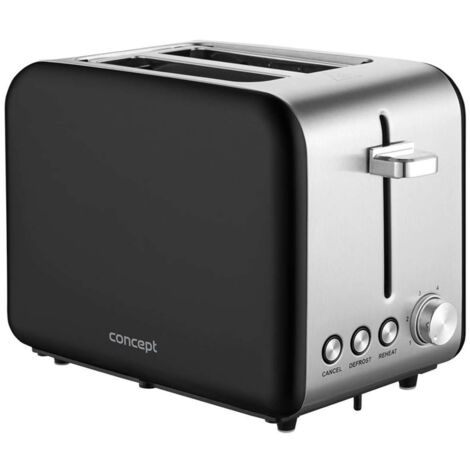 Concept TE2052 Toster noir inox moderne (1/5)