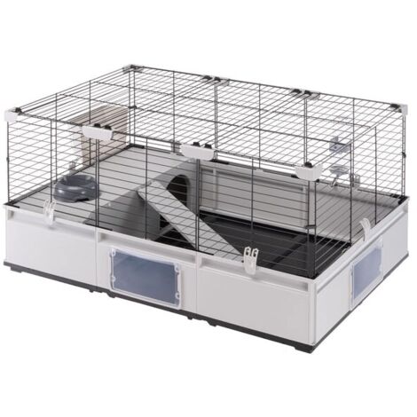 Ferplast – Cage pour rongeur modulable 109x72x56 cm – Métal peint et plastique recyclé – Spacieuse avec biberon et râtelier inclus (1/5)
