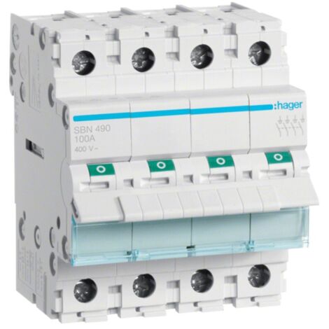 Interrupteur 4P 100A - COMMANDE SIGNAL HAGER SBN490 (1/3)