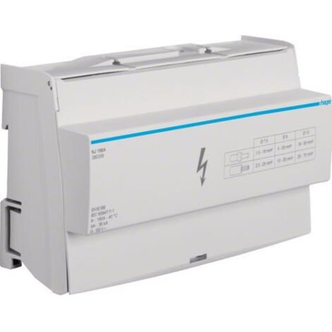 Hager – Répartiteur pour tableau électrique 4P 160A – KJ160A – Indice de protection IP20 – Pour installations électriques efficaces