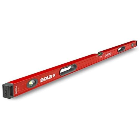 Niveau à bulle en aluminium BIG RED de 150 cm, lecture précise et résistant aux chocs.