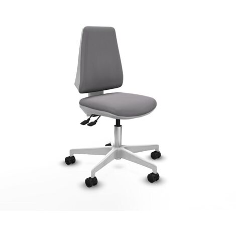 Piqueras y Crespo Elche Chaise de bureau gris simili-cuir (1/3)