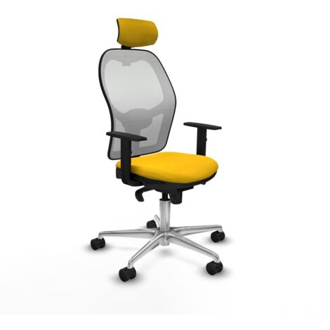 Piqueras y Crespo 1D086N2 Chaise de bureau jaune confortable (1/3)