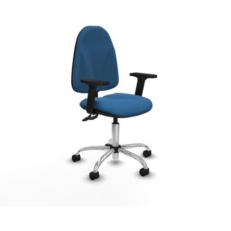 Piqueras y Crespo Chaise de bureau bleu clair confortable (1/3)