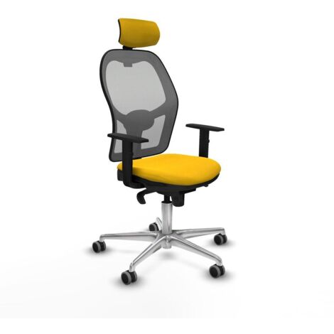 Piqueras y Crespo 1D086G2 Chaise de bureau jaune moderne (1/3)