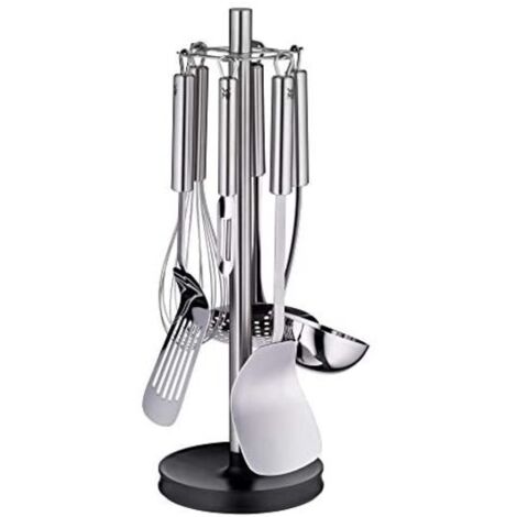 WMF 3201002908 Kit d'aide-cuisine en acier inoxydable, support 7 pièces avec 6 aides X558612