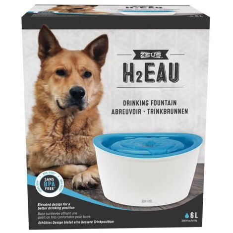 Hagen Dog It fontaine à eau 6 litres blanc et bleu (1/3)