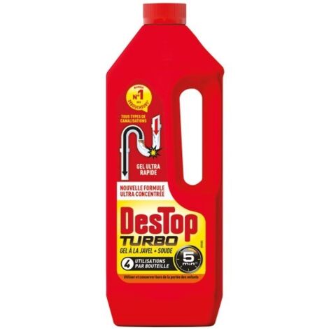 DESTOP - Destop turbo déboucheur gel 4 doses 1 L