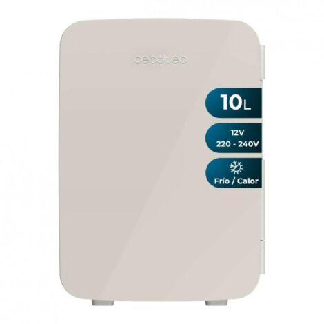 Cecotec – Mini réfrigérateur 10 litres – Compacité 38x28x32,7 cm – Refroidissement jusqu'à 7 ºC – Silencieux 4,4 kg – Pour espaces confinés