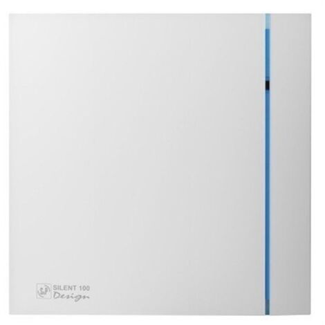 Soler Et Palau – Ventilateur salle de bain SILENT-100 CZ – Débit d'air 85 m³/h – Niveau sonore 26,5 dB – Protection IP45 – Installation murale ou plafond