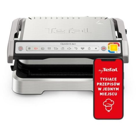 Tefal OptiGrill 4in1 Gril électrique noir et argenté
