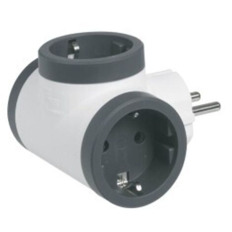 Legrand – Adaptateur multiprise 3x2P latéral noir 16A – Pour environnements industriels – Normes de sécurité renforcées – Connectivité optimisée (1/3)