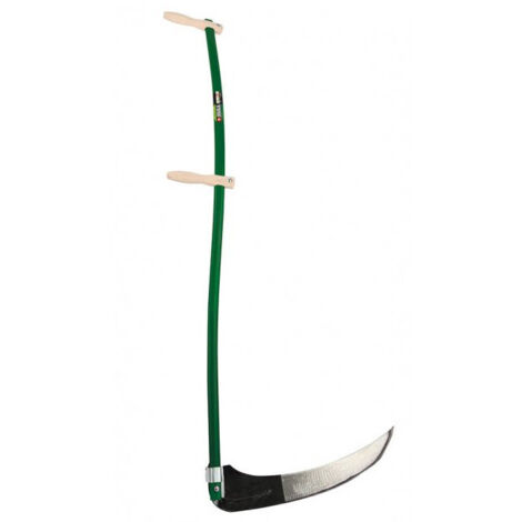 Faux à broussailles emmanchée 60 cm – Lame effilée pour fauchage précis – Poignées en bois pour confort – Outil manuel agricole – Spear & Jackson
