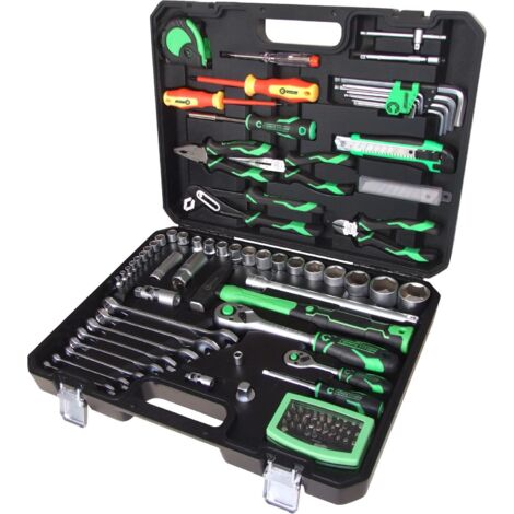 Kstools – Coffret multi-outils 107 pièces – Acier chrome vanadium – Angle de retour 5° – Fonction déblocage rapide – Coffret plastique robuste (1/4)
