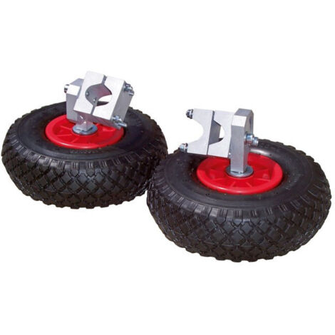 Lot de 2 roues d'appui pour brouette – Diamètre 24 cm – Capacité 125 kg – Compatible avec tous les modèles – Installation facile sans perçage – Kerbl (1/7)