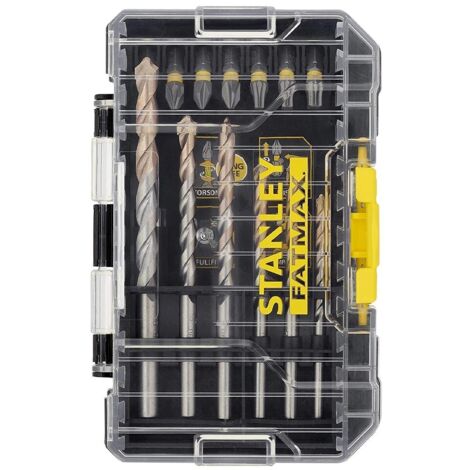 Stanley STA88552-XJ Coffret 19 pièces accessoires perceuse noir (1/3)