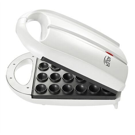 Gaufrier blanc 1600 W avec thermostat automatique – Construction en bakélite – Revêtement antiadhésif pour nettoyage facile – Préparation de canapés salés – Adler (1/10)