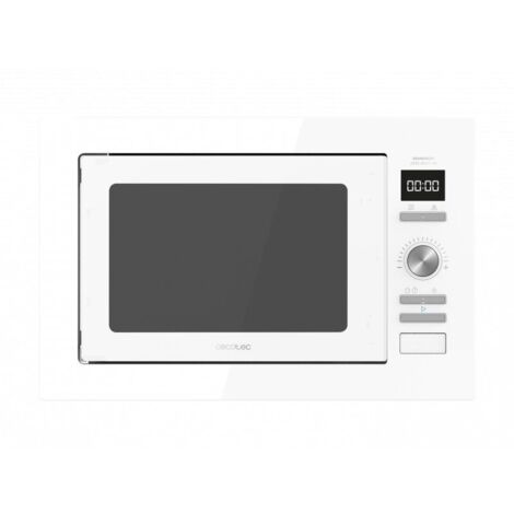 Cecotec – Micro-ondes encastrable 25L – Gril 1000W – 8 fonctions préréglées – Minuterie numérique – Plateau tournant 31,5 cm