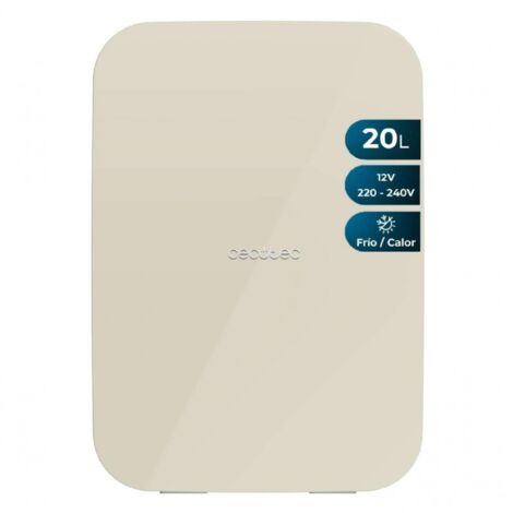 Cecotec – Réfrigérateur mini 20L – Compatible 12V-220V – Refroidissement jusqu'à 7°C – Chauffage jusqu'à 65°C – Idéal pour voitures et caravanes