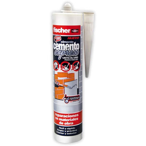Fischer – Ciment express gris foncé 310ml – Prise ultra-rapide pour réparations et scellements – Excellente adhérence sur béton et maçonnerie