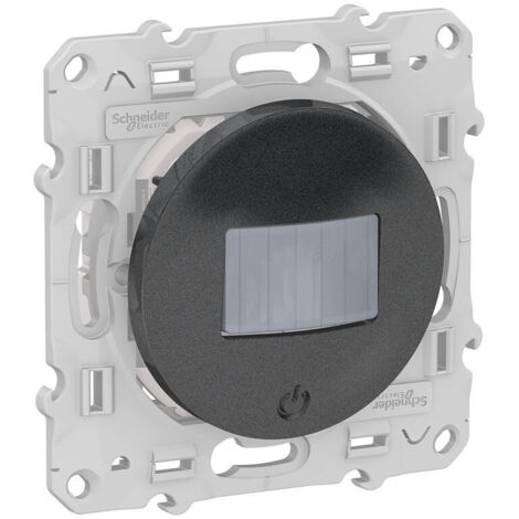 Schneider Electric – Détecteur de mouvement anthracite 8m – Angle de détection 160° – Câblé 230V – Installation murale facile – Technologie infrarouge passive (1/3)