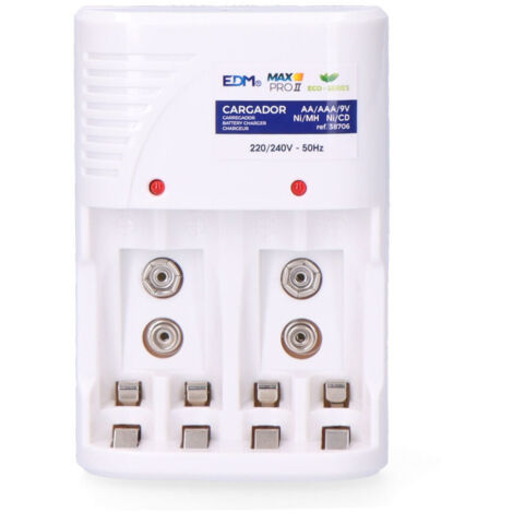 edm 8425998387063 Chargeur 4 batteries AA AAA 220-240V (1/3)