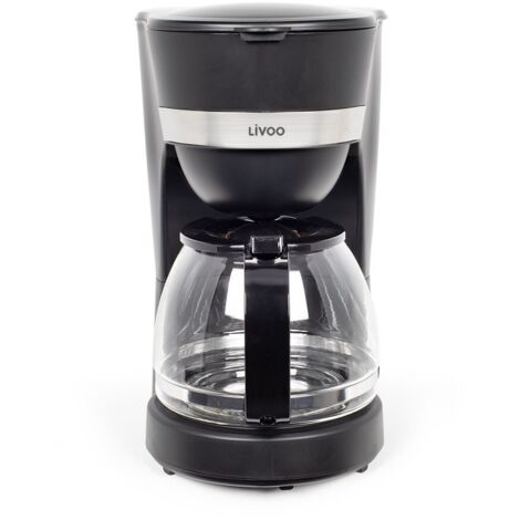 Cafetiere électrique - LIVOO - DOD200N - 750 W - 1,25 L - 10 a 12 tasses - Noir