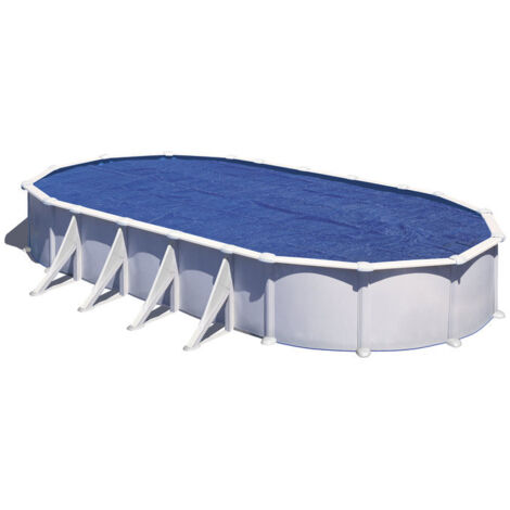 GRE – Bâche de piscine à bulles 180 microns pour piscine acier ovale 5,00 x 3,00 m – Traitement anti-UV – Épaisseur 180 microns
