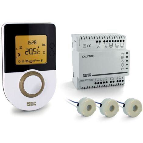 Delta Dore – Gestionnaire d'énergie 2 zones pour chauffage électrique – Alimentation 230V – Compatible avec chauffe-eau thermodynamique et solaire