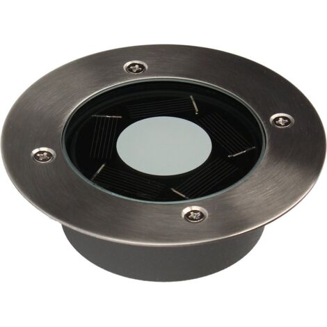 Arlux Lighting – Lot de 2 spots solaires patio 1W 50lm – Détecteur crépusculaire – Protection IP67 – Finition inox pour extérieur