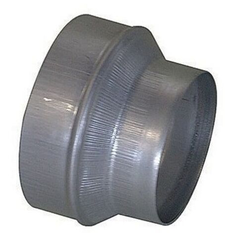 Aldes – Réduction conique concentrique acier galvanisé 125-80 mm – Raccord VMC pour distribution d'air chaud – Installation simple par emboîtement