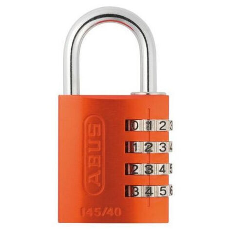 Cadenas à combinaison Abus 145 40 mm orange aluminium