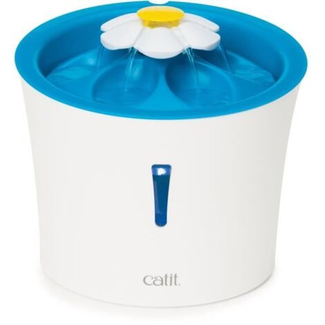 Fontaine a eau pour chat a fleur - CATIT - Flower - 3L - Avec LED - Bleu (1/5)