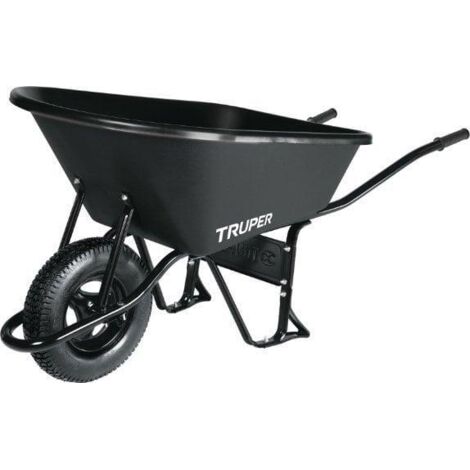 TRUPER CAT-60PL Brouette avec plateau en plastique et pneus à picots 40,6 x 10,2 cm (7501206667835)