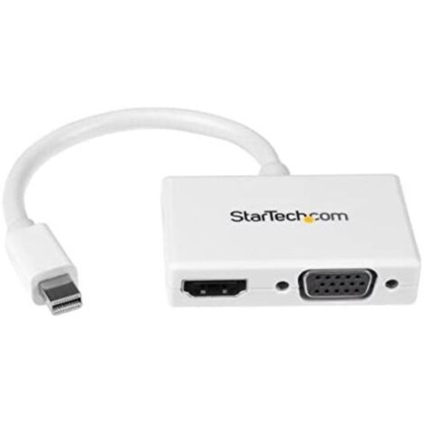 StarTech.com MDP2HDVGA Blanc - Adaptateur Mini-DisplayPort vers VGA + HDMI (1/5)