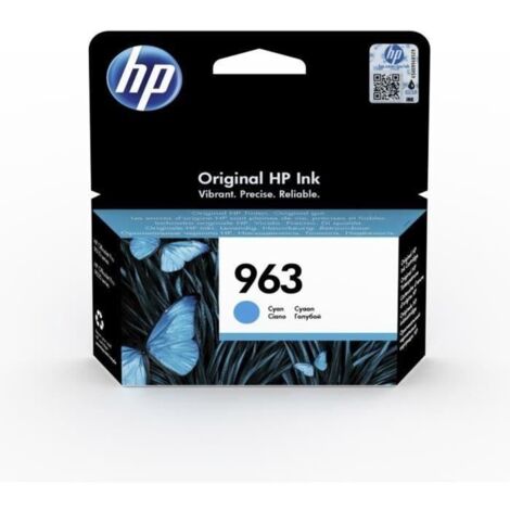 Cartouche d'encre cyan HP 963 d'origine (3JA23AE) pour imprimantes HP OfficeJet Pro 9010/9020 (1/5)