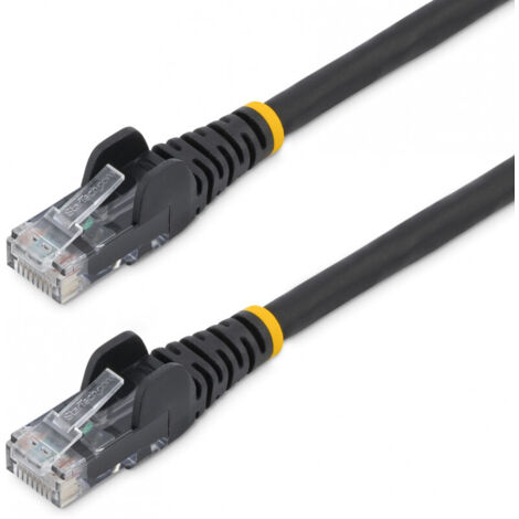 3M LSZH CAT6 ETHERNET CABLE - SNAGLESS UTP PATCH CORD BLACK (1/2)