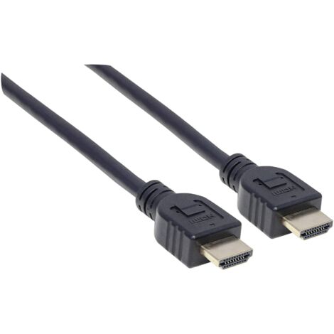 Câble de raccordement Manhattan HDMI Fiche mâle HDMI-A, Fiche mâle HDMI-A 7.50 m noir 353960 4K UHD, certifié UL Câble HDMI S502831 (1/3)