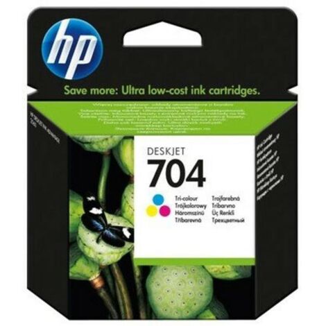 HP 704 Tri-color Original Ink Advantage Cartouche cartouche d'encre 1 pièce(s) Cyan, Magenta, Jaune (1/2)