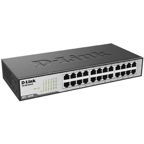 D-Link 24-port 10/100M NWay Desktop - Internal PSU (incl. 19" rack mount kit) Non-géré (1/9)