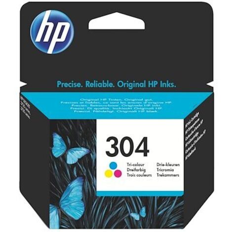HP 304 Cartouche d’encre trois couleurs authentique (1/5)