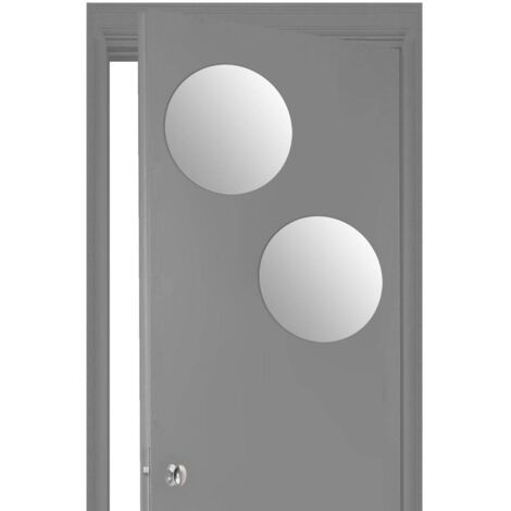 Lot de 2 miroirs rond adhésifs - D 40 cm - Verre - Livraison gratuite