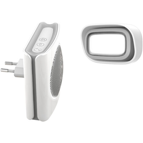 Carillon Flash diBi Plug sur prise sans fil portée 200 mètres 6 sonneries flash lumineux - Extel - 081742 (1/6)