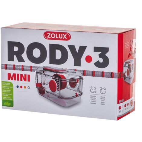 Cage pour petit rongeur Rody 3 mini Rouge grenadine (1/5)