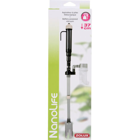 Aspirateur à piles télescopique 46 cm, pour aquarium - zolux