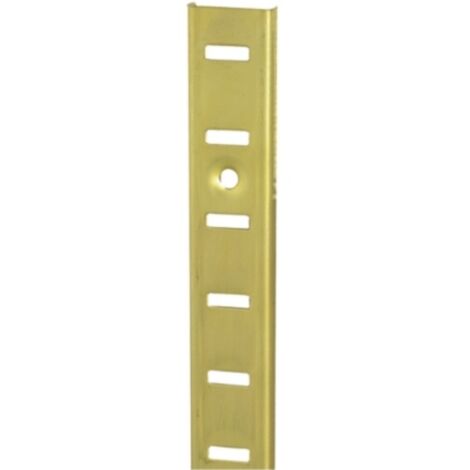 Monin – Crémaillère pour étagère en acier laitonné 2000mm – Fixation à vis – Résistante pour charges lourdes – Finition lisse et esthétique