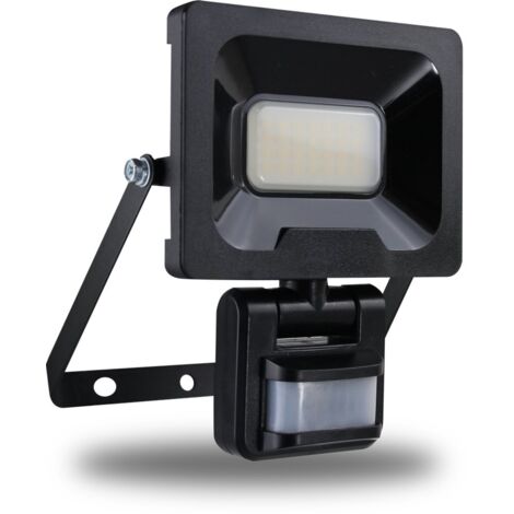 ARLUX LIGHTING Projecteur Mural NINO 20W 1600lm - Detecteur de Mouvement - Noir (1/4)